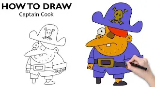 Drawing Captain Cook from Simpsons | The Simpsons