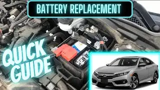 Battery Replacement Honda Civic 2016-2021