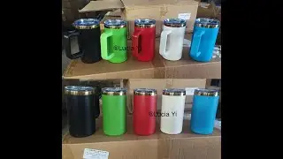 20oz Christmas Color Gold Plated Coffee Mug with Removable Handle