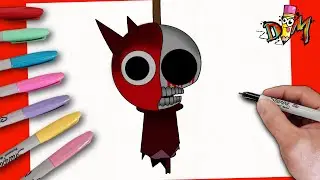 Como Dibujar a RADDY PHASE 2 de SPRUNKI  | paso a paso | how to draw Raddy  from incredibox sprunki