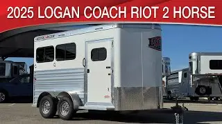 2025 Logan Coach Riot 2 Horse Bumper Pull With Rear Ramp
