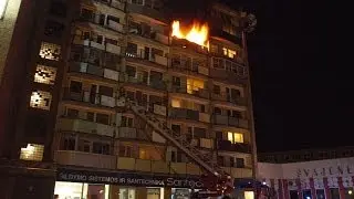 Atsiuntė KAS VYKSTA KAUNE skaitytojai - Gaisras daugiabutyje Kaune