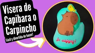 Visera de Capibara o Carpincho con foamy / Aplique de Capibara hecho en foami o goma Eva #capibaras