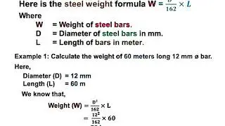 Weight of steel bar.     #engineering #civilengineering #weights 