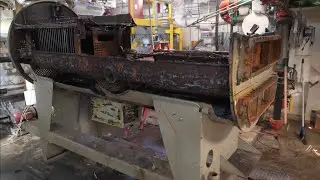 Dismantling and extracting copper from a 5 ton chiller