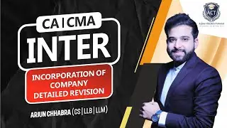 INCORPORATION OF COMPANY | CA INTER LAW | CMA INTER LAW