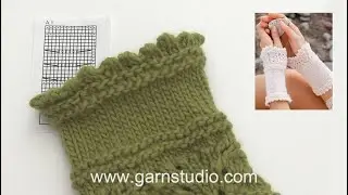 How to work the wrist warmers in DROPS 190-33