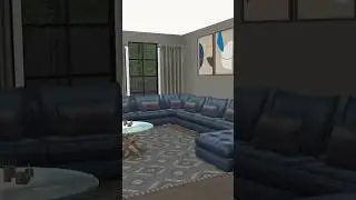 Blue/Gray Living Room Design Idea - The Sims FreePlay #shorts