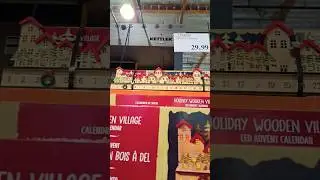Holiday Wooden Village #adventcalendar #costco #holiday #christmas