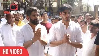 Suniel Shetty&rsquo;s father Veerapa Shetty's last rites | Viralbollywood