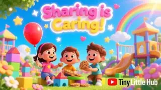 Sharing is Caring Song 💖 | Kindness & Friendship Rhyme for Kids | Tiny Little Hub