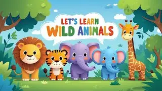 Let&rsquo;s Learn Wild Animals for Kids 🐯🦁 | Wild Animal Names for Preschool & Nursery
