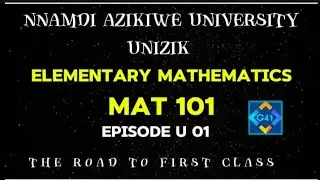UNIZIK PAST QUESTIONS SOLUTIONS & ANSWERS (Mat 101)&ndash; Part 1