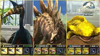STEGOSAURUS GEN 2 x QUETZALCOATLUS GEN 2 x DIPLOCAULUS GEN 2 X3 ANIMATION | Jurassic World The Game