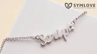 Star Personalized Name Necklace with Birthstone