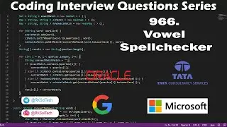 966. Vowel Spellchecker | String questions | Coding Interview Questions Series
