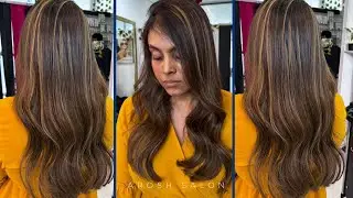 Long layered hair cut 💇&zwj;♀️ ￼color blonde & brown 👱&zwj;♀️ transformation by Arosh