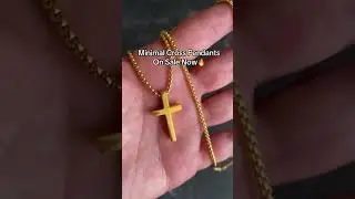 Minimal Cross Pendant Necklaces on Sale Now.  #chains #mensjewelry #jewelry #jewelryshop #christian