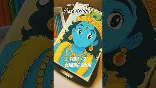 Lord Krishna Drawing🦚 #krishna #ghibli #shorts