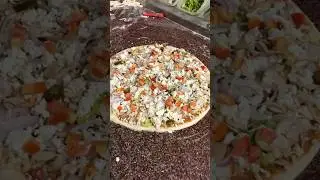 Literally it&rsquo;s too large not any size to compare this pizza size #napoli #pizzatoppings #pizzasize
