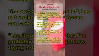 The Goodbye Letter Story   #EnglishPractice #EnglishSpeaking #LearnEnglish #shortvideo