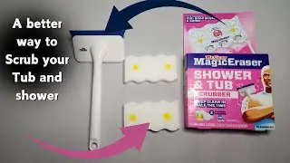 Mr. Clean Magic Eraser Shower & Tub Scrubber, Bathroom Cleaner, All in One Bathroom Cleaner