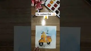 Little scooter drawing🤩🛵.Easy drawing. How to draw scooter?#art #drawing#easydrawing #scooter#shorts