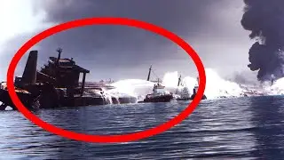 The Largest Ship in the World Pummeled In Massive Air Strike