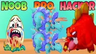 Dino Bash Chaos Arena 🐲💥 – Новичок против Профессионала против Хакера