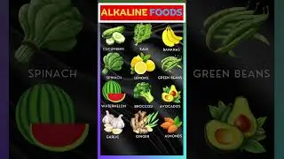 Top 12 Alkaline Foods to Balance Your Body&rsquo;s pH & Reduce Acidity 🥒🍋 #shorts #vitamin #foods