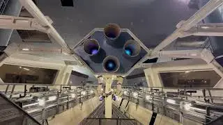 Magic Kingdom - Tomorrowland Transit Authority PeopleMover - Space Mountain Lights On - 12/17/2025