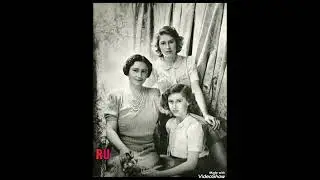 Queen Mother With Her Daughters Queen Elizabeth II & Princess Margaret.