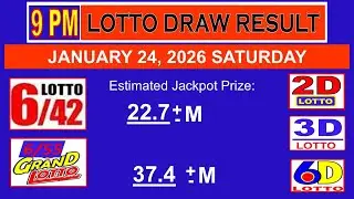 LOTTO 9PM 6/42 6/55 2D 3D 6D Draw Result Today JANUARY 24, 2026 SATURDAY