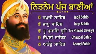 Nitnem Panj Bania  ਨਿਤਨੇਮ ਪੰਜ ਬਾਣੀਆ | Nitnem Sahib Full Path | japji sahib | Vol-10052 #nitnem