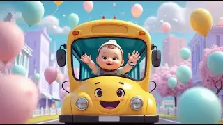 🚌👶 Wheels on the Baby Bus | 3D Nursery Rhyme for Kids 🎵✨