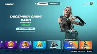 An early at the Fortnite December 2025 crew pack skin!!❤️❤️ (She looks so cool😱😱! Lol!)