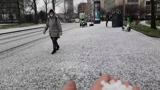 Verr&uuml;cktes Wetter - Hagel in K&ouml;ln 2022