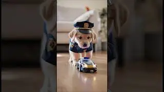 Police Pup on Patrol! 🐶🚓 Chasing the Toy Cruiser
