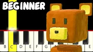 15 Super Bear Adventure Tunes - Very Easy & Slow Piano Tutorial (Melody Only) &ndash; Beginner