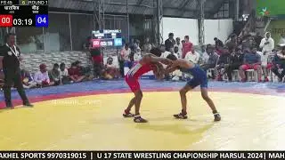 GR 45 KG 6। धाराशिव अजय मस्के VS बीड स्वयंम नवले। १७ वर्षाखालील (मुले) राज्य अजिंक्यपद कुस्ती स्पर्ध