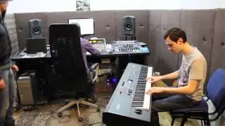 Alex Calancea Band in studio (faze hazlii)