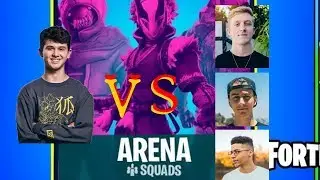 Sen bugha vs Tfue, Cloakzy and Myth in Squad Arena(Both POV) - Fortnite Champ