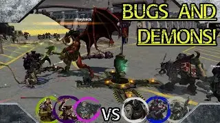 Dawn of War DE Unification: 3 vs 3 Emperor's Children, Tyranids, Death Korps vs Night Lords, CSM, BT