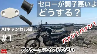 #1 AIキャンセル編 / セロー250 アフターファイアがひどい、調子悪いよ！どうする？【モトブログ】