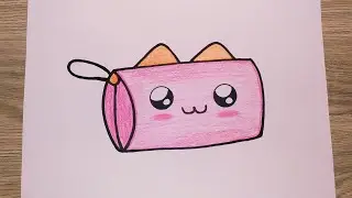 رسم للاطفال//رسم مقلمة//رسم مقلمة كيوت😯😯//رسم سهل للاطفال//رسم سهل//تعليم الرسم//رسومات مدرسية