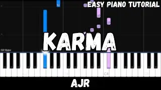 AJR - Karma (Easy Piano Tutorial)