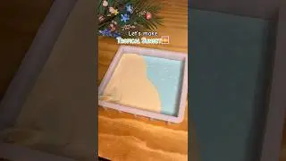 Let&rsquo;s make Tropical Sunset soap🌅 #satisfyingvideo #soapmaking #relaxing #soapcutting