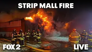 LIVE | Large fire engulfs building near Garden City strip mall