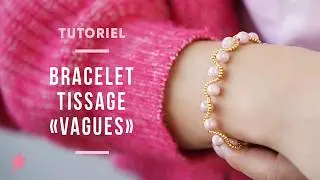 TUTORIEL | Bracelet en perles tissage vagues avec perles en c&eacute;ramique et rocailles Miyuki