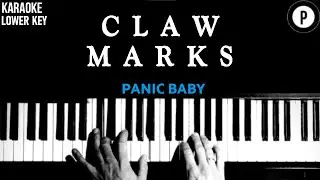 Claw Marks - Panic Baby LOWER KEY Slowed Acoustic Piano Instrumental Cover MALE KEY